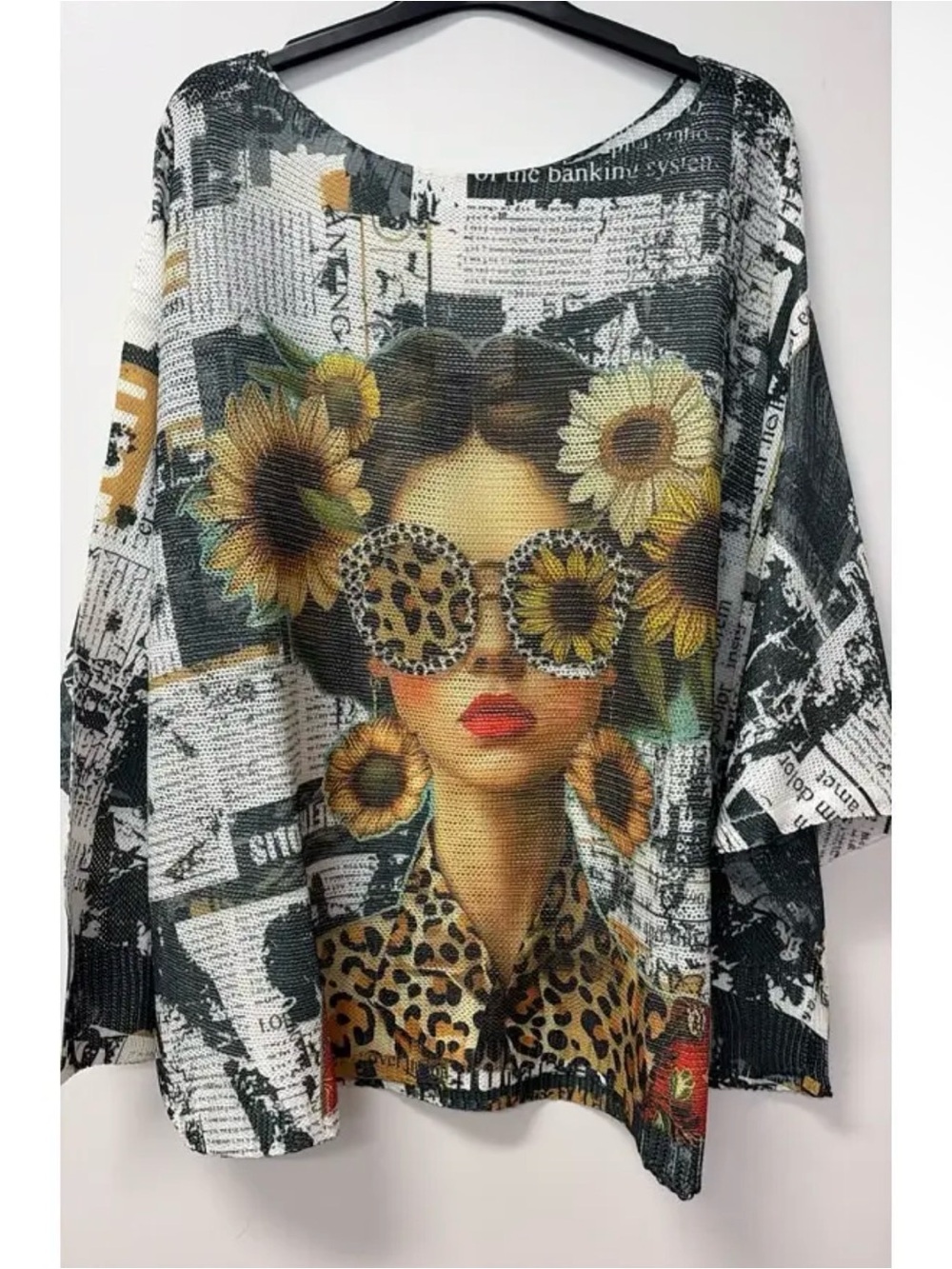Italian Made Sunflower Girl One Size Viscose Blend Sweater